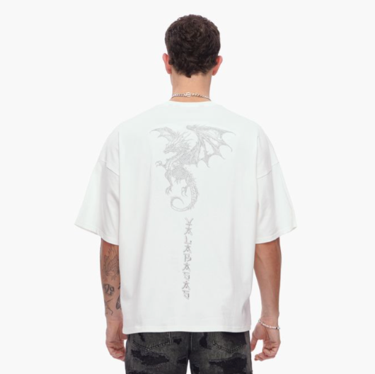 Valabasas 'Kunji' white tee — alternate view.