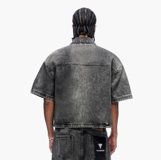 Valabasas 'Frostscale' grey zip-up — alternate view.