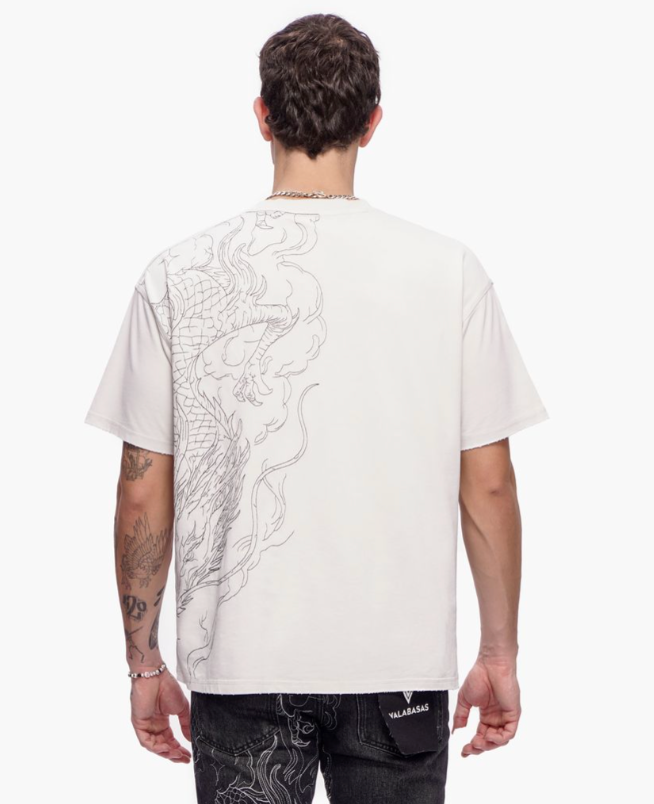 Valabasas 'Mist Temple' white tee — alternate view.