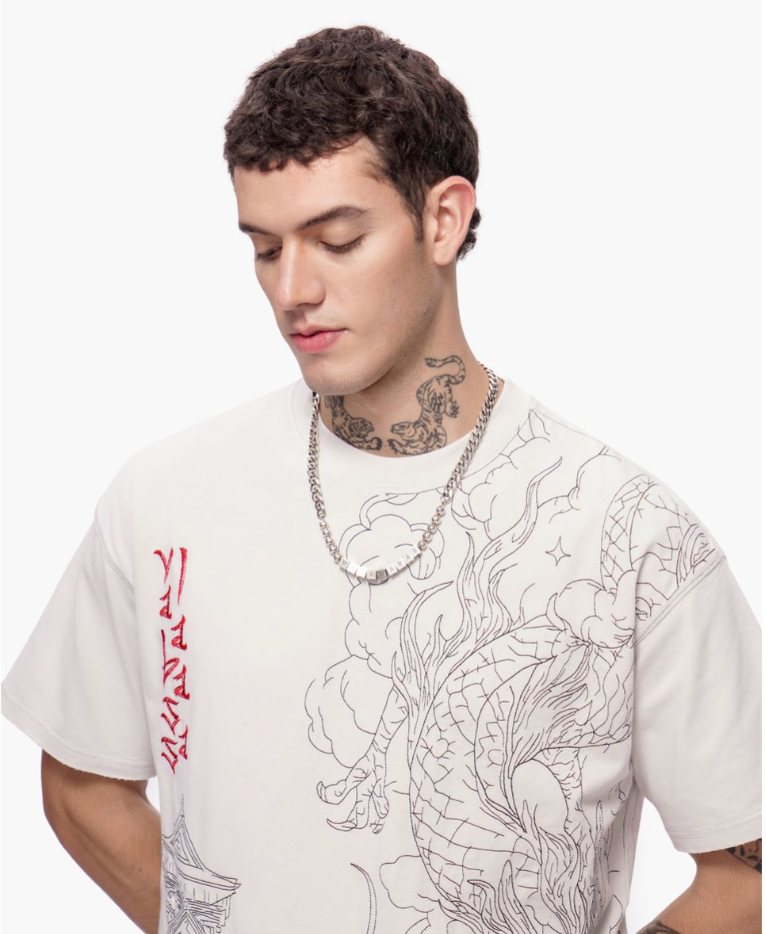 Valabasas 'Mist Temple' white tee — alternate view.