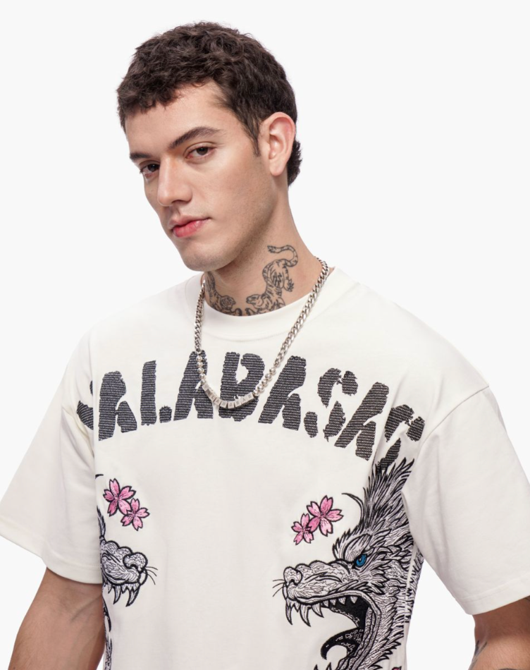 Valabasas 'Ikari' white tee — alternate view.