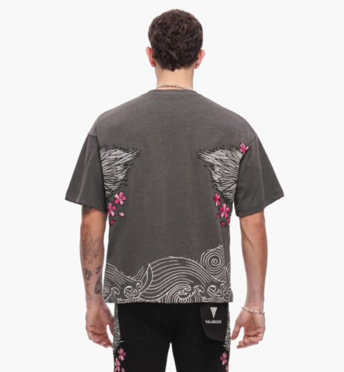 Valabasas 'Ikari' washed black tee — alternate view.