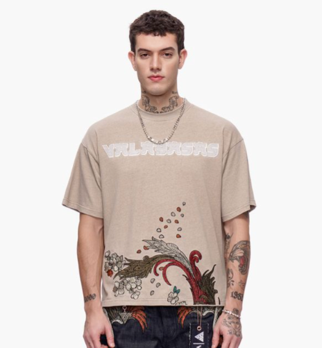 Valabasas khaki t-shirt, a clean everyday streetwear staple.