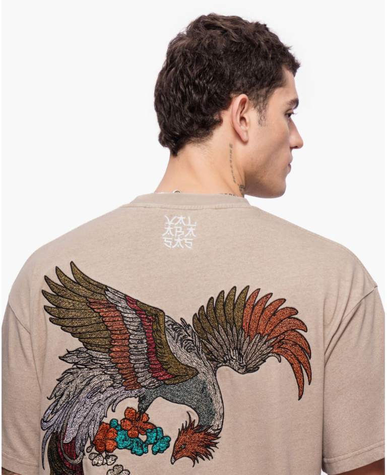 Valabasas khaki tee — alternate view.