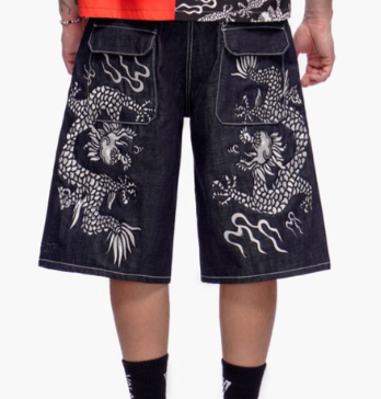 Valabasas 'Nexoza' indigo denim shorts — alternate view.