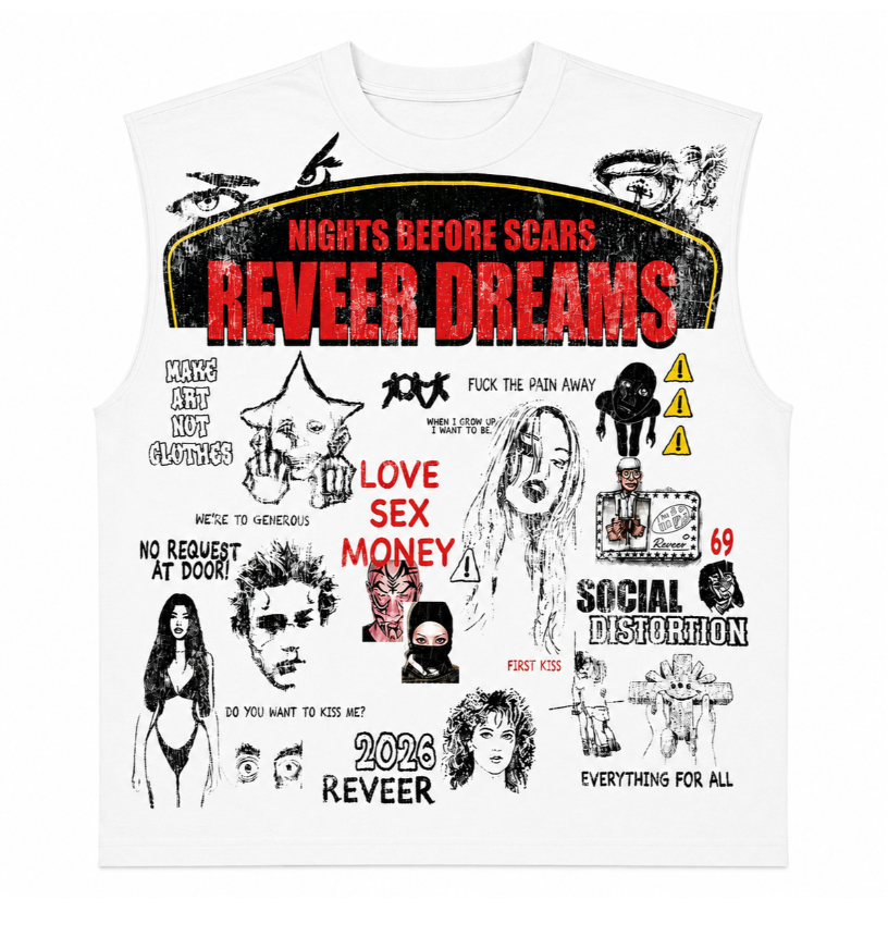 Reveer "LOVE SEX MONEY" Cut-Off Tee