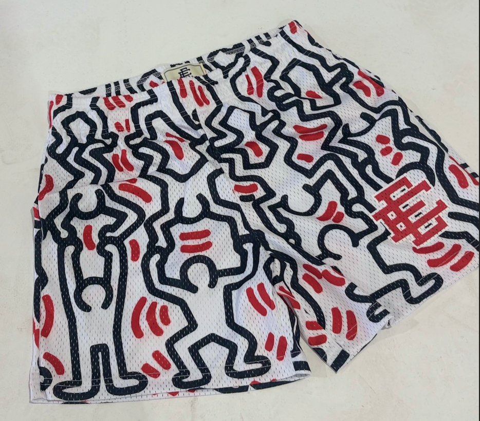 Eric Emanuel X Keith Harring Pink Short Art Basel Exclusive