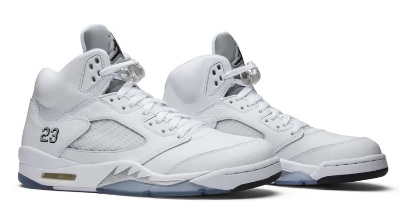 Michael Air Jordan 5 White Metallic