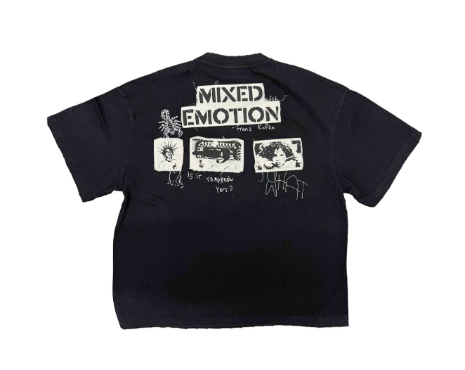 Mixed Emotion "Stamped" Black Tee