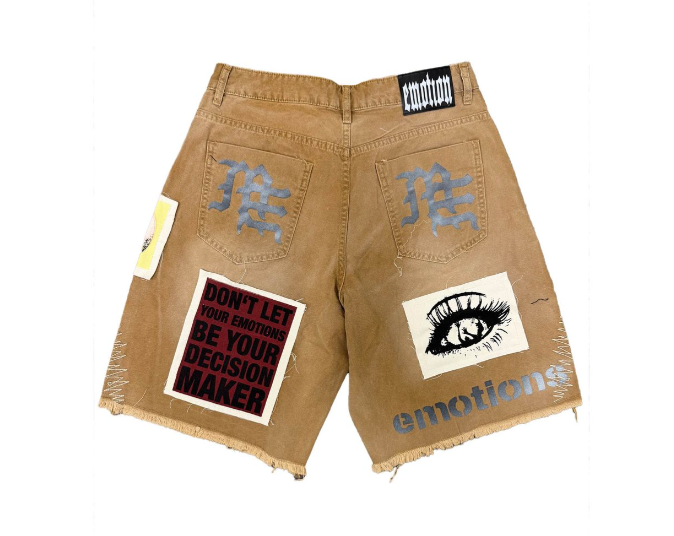 Mixed Emotion "Chaos" Brown Carpenter Shorts
