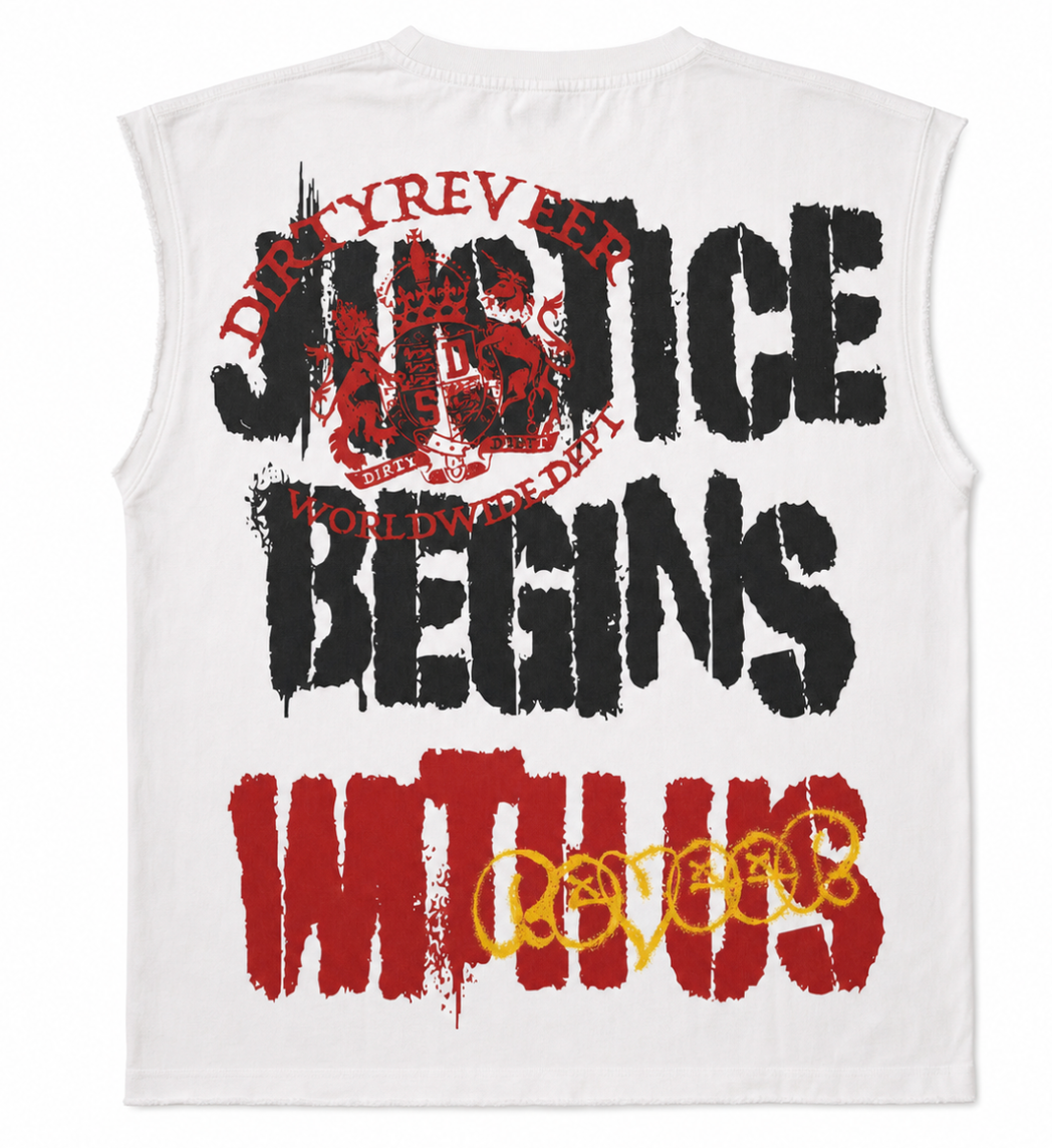 Reveer "Social Security" Cut Off Tee White