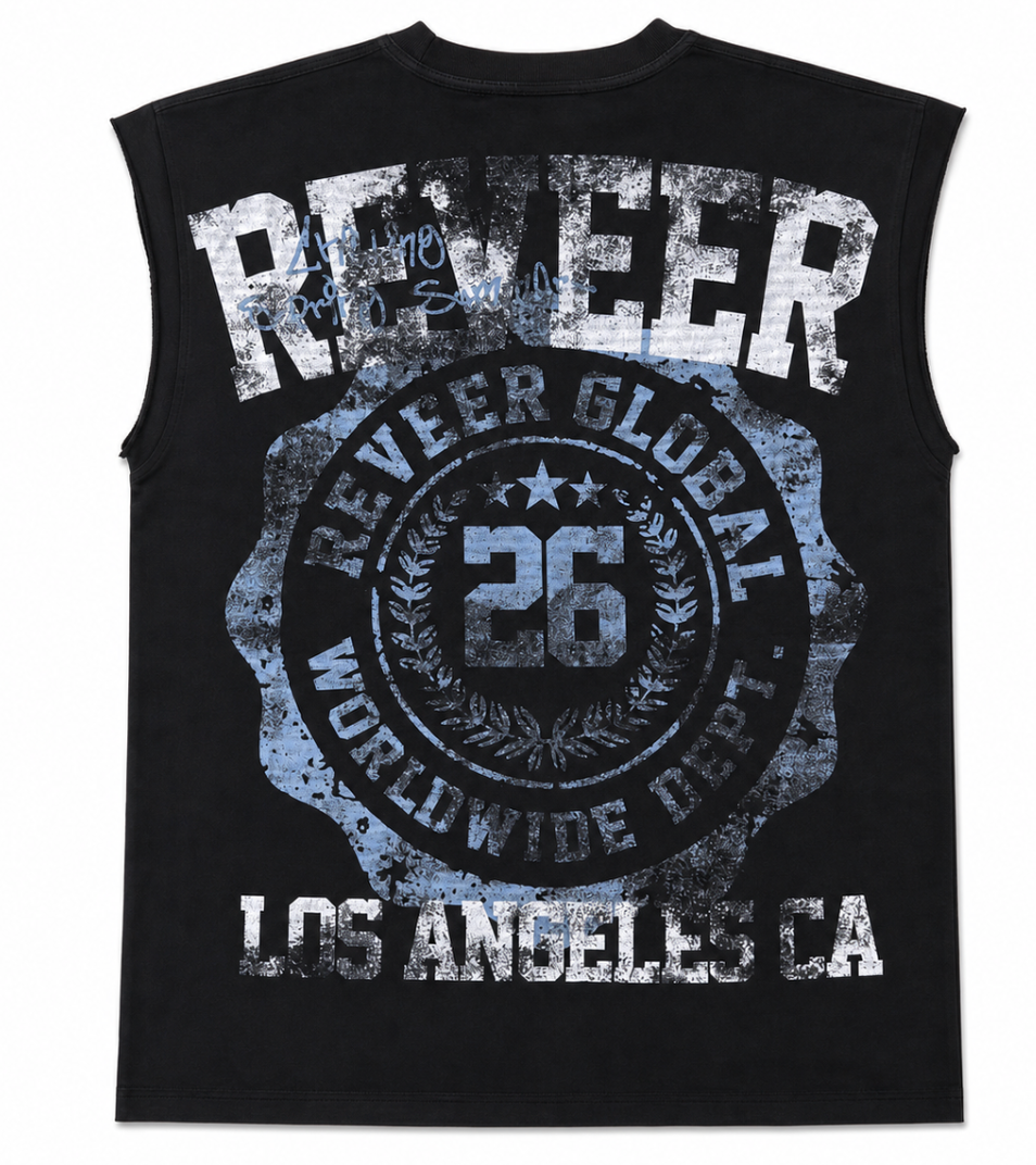 Reveer "Stars" Cut Off Tee Black