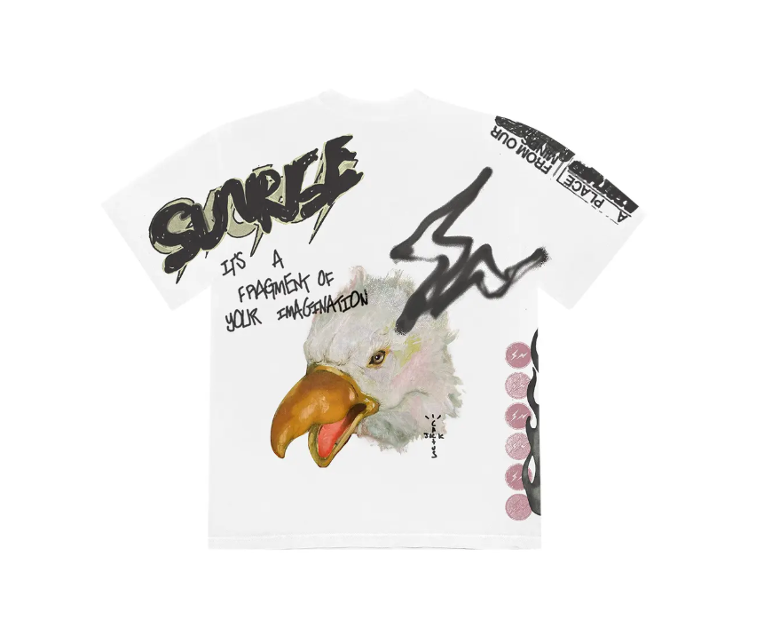 Travis Scott "Cactus Jack For Fragment Sunrise" White Tee