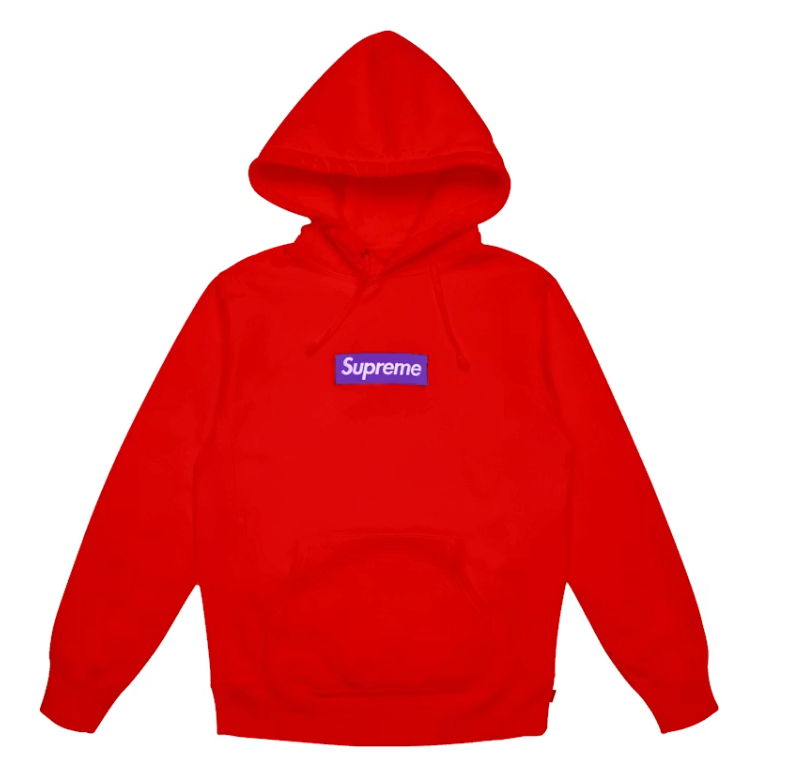 Supreme "Box Logo FW17" Red Hooded Sweatshirt