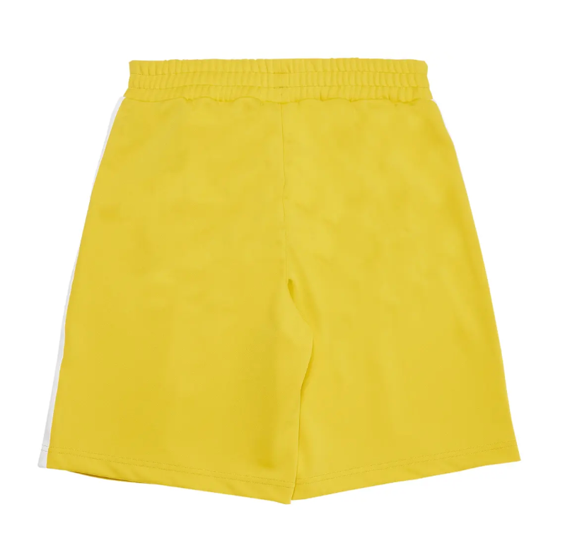 Palm Angels "Classic Track" Yellow/White Shorts