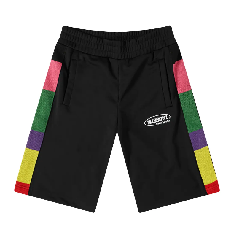 Palm Angels x Missoni "Track" Black/White Shorts