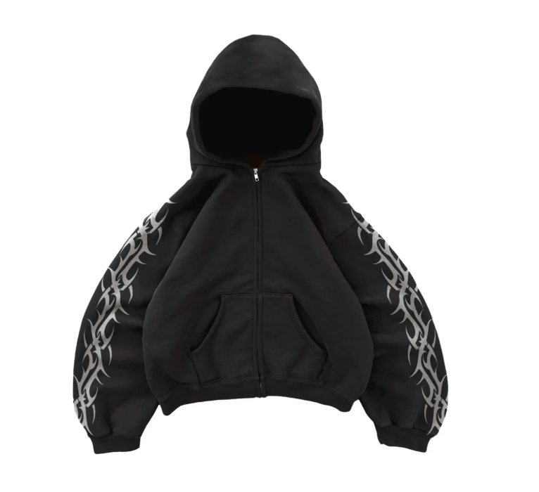 Bravest Studios "Tribal" Black Zip Up Hoodie