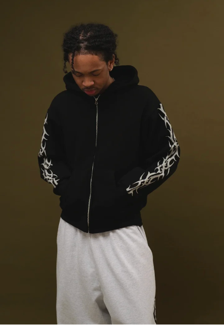 Bravest Studios "Tribal" Black Zip Up Hoodie