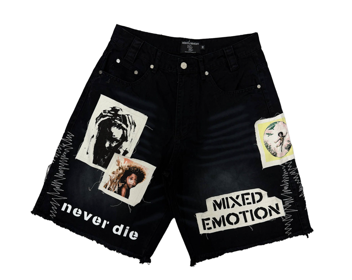 Mixed Emotion "Chaos" Black Carpenter Shorts