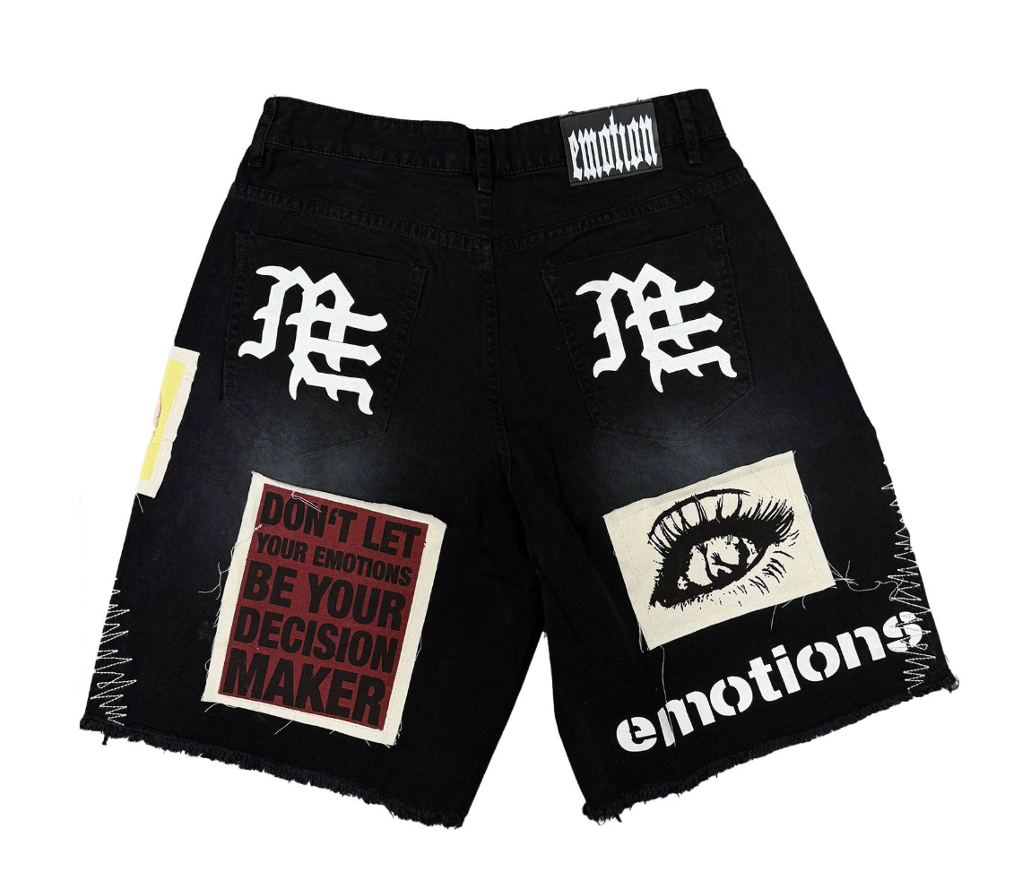 Mixed Emotion "Chaos" Black Carpenter Shorts