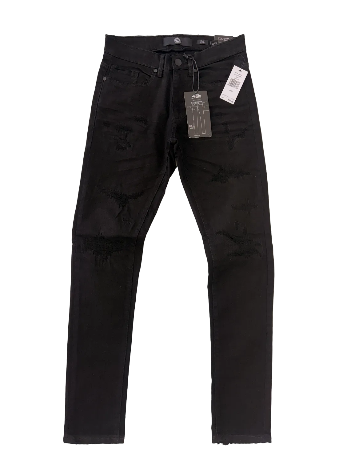 Jordan Craig "Sean Fit" Shredded Jeans - Black