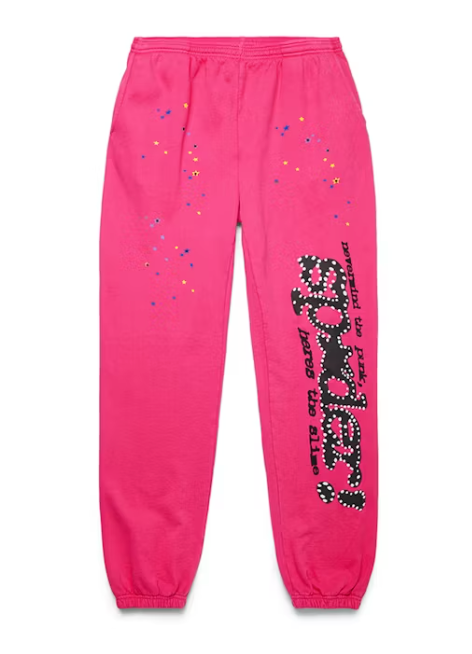 Sp5der "V2" Pink Sweatpants