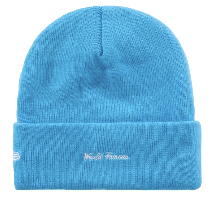 Supreme New Era Box Logo Beanie- Cyan