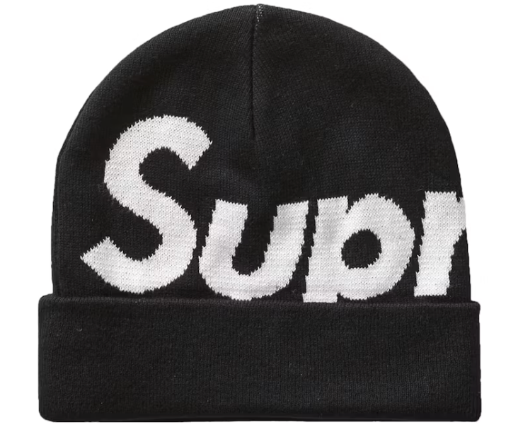 Supreme Big Logo Beanie- Black