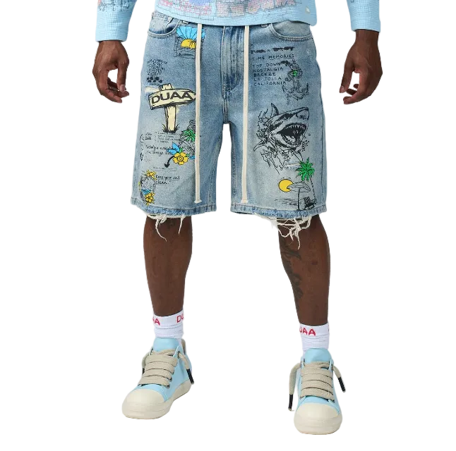 Duaa "Surf" Blue Shorts