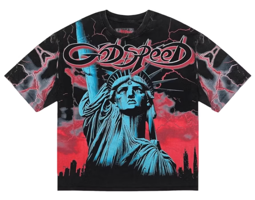 Godspeed Voltage Tee- Black/Red
