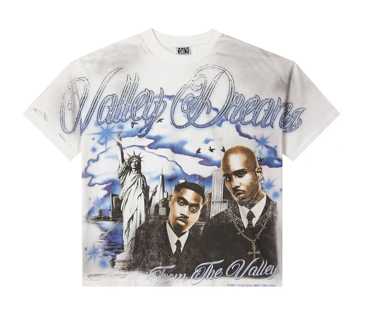 Vale Forever Godfather Bling Tee 'White/Blue/Jeweled'