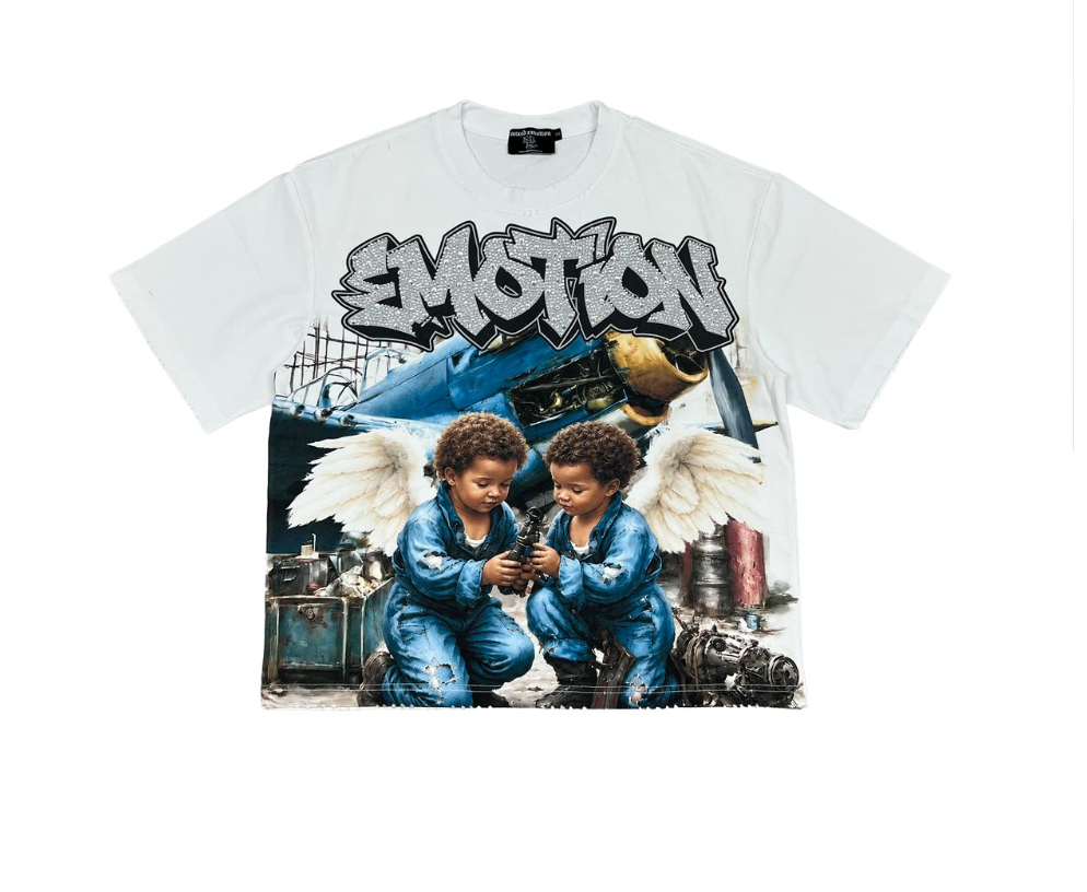 Mixed Emotion "Airborne" White Tee