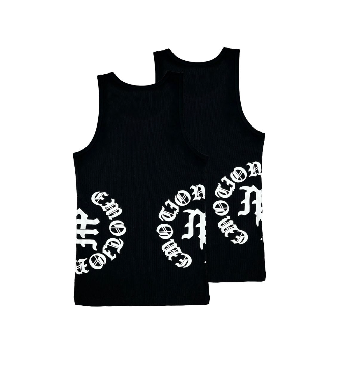 Mixed Emotion "Script" Black Tank Top 2-Pack