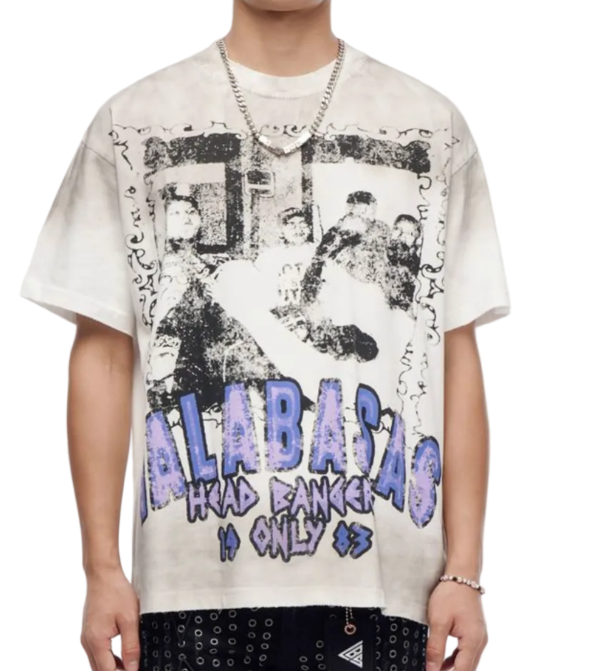 Valabasas "Head Bangers" White Tee