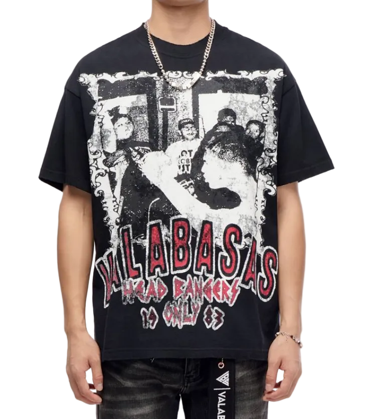 Valabasas "Head Bangers" Black Tee