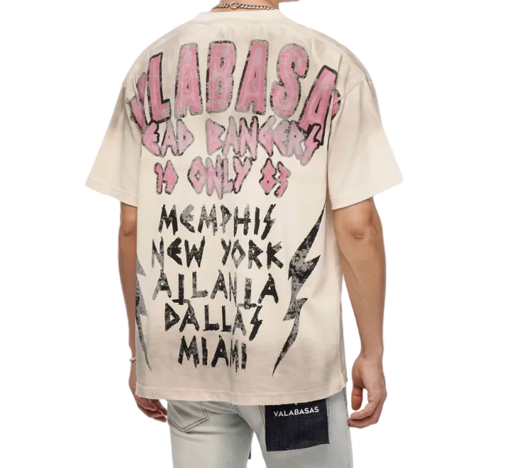 Valabasas "Head Bangers" Cream Tee