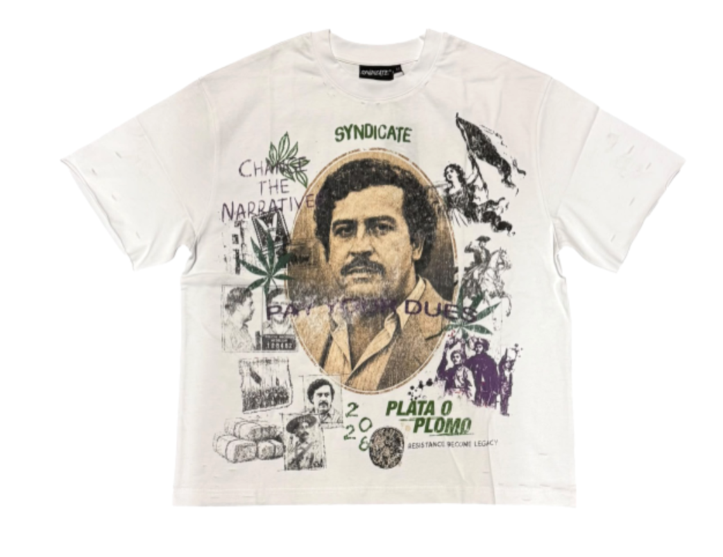 Syndicate "Pay Dues" Graphic Tee White