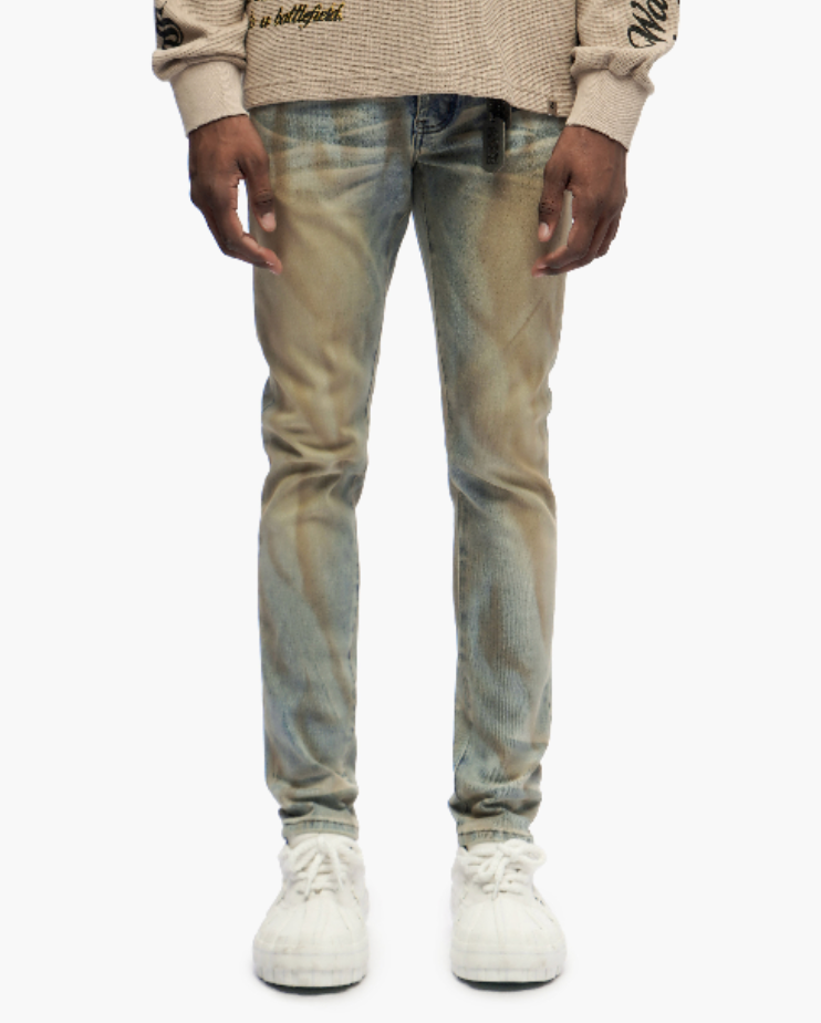Trnchs "Monarch" Skinny Fit Jeans Light Wash