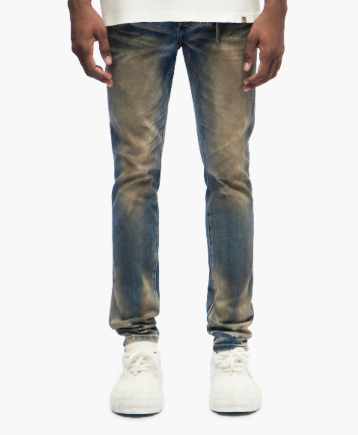 Trnchs "Monarch" Skinny Fit Jeans Dark Blue Dirty Wash