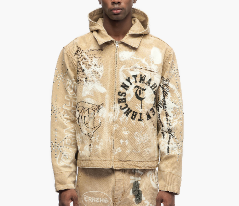 Trnchs "Built By Blood" Hoodie Vintage Light Khaki