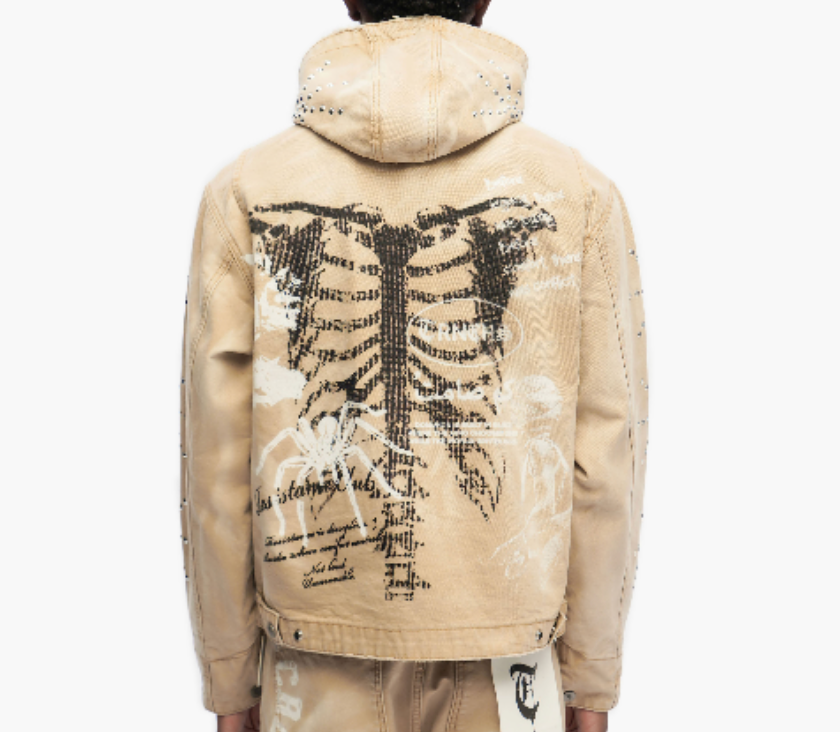 Trnchs "Built By Blood" Hoodie Vintage Light Khaki