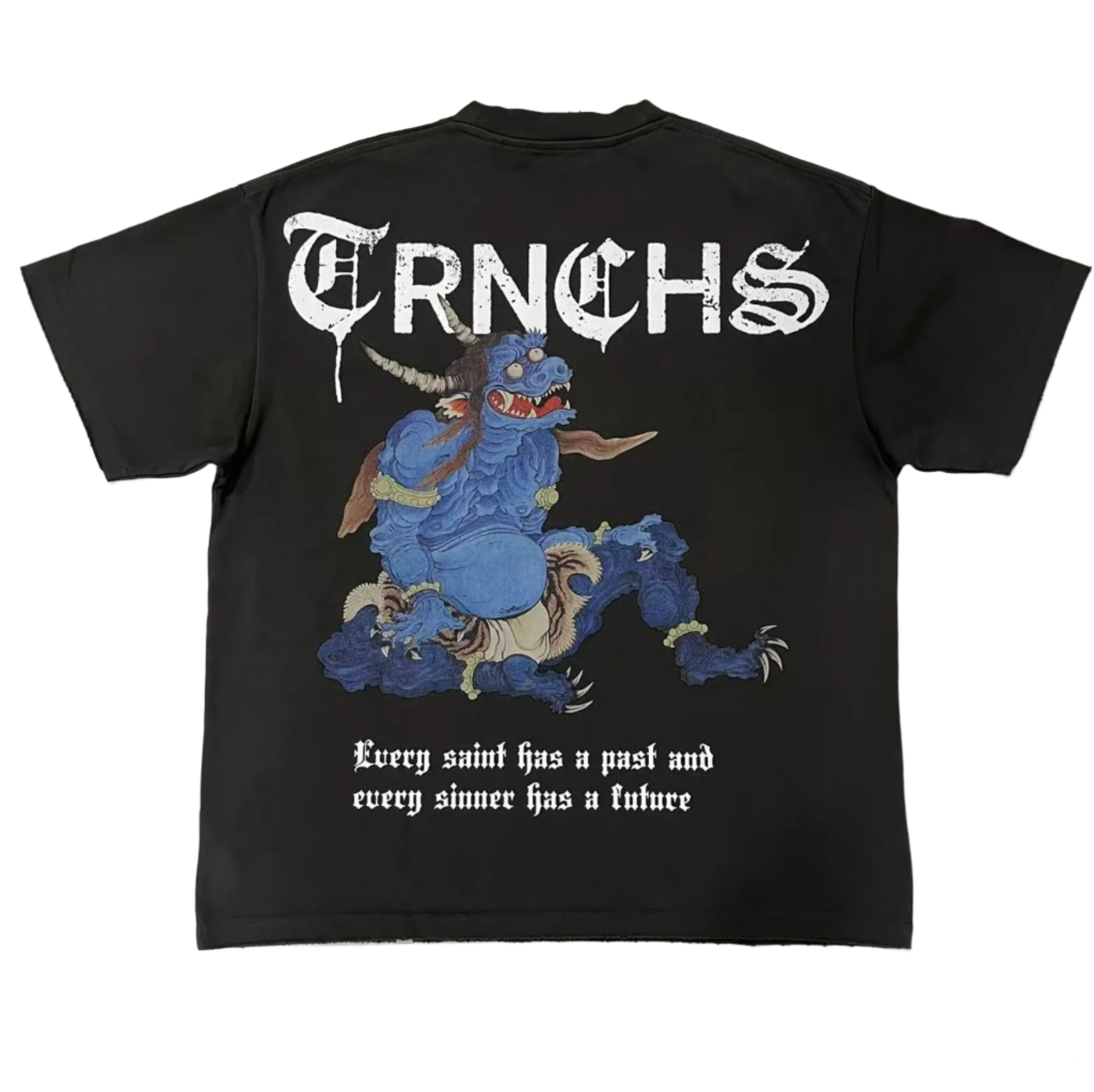 "BLUE DEMON" Vintage Black Tee