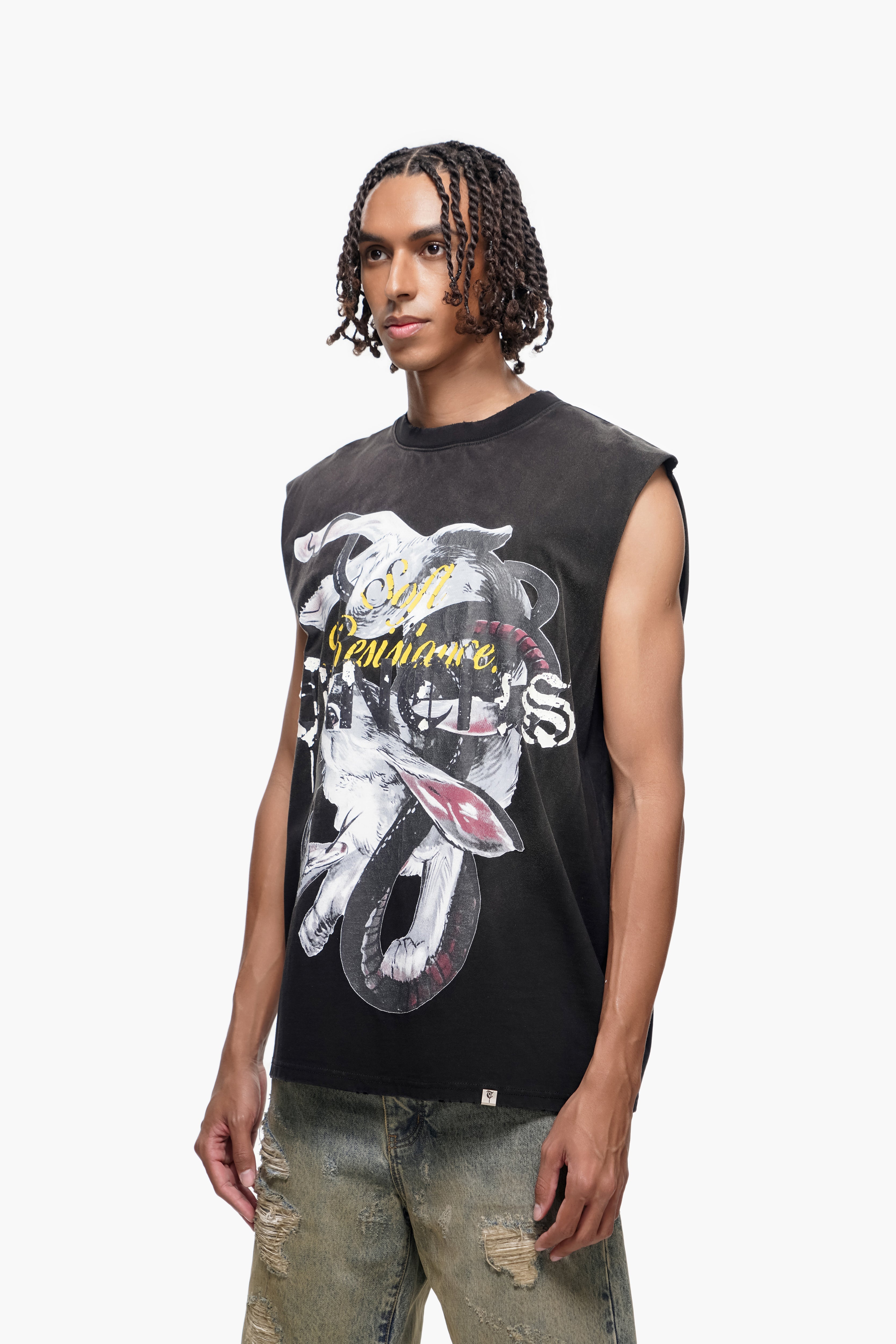 "UNCHOSEN FIGHT" Black Tank Top
