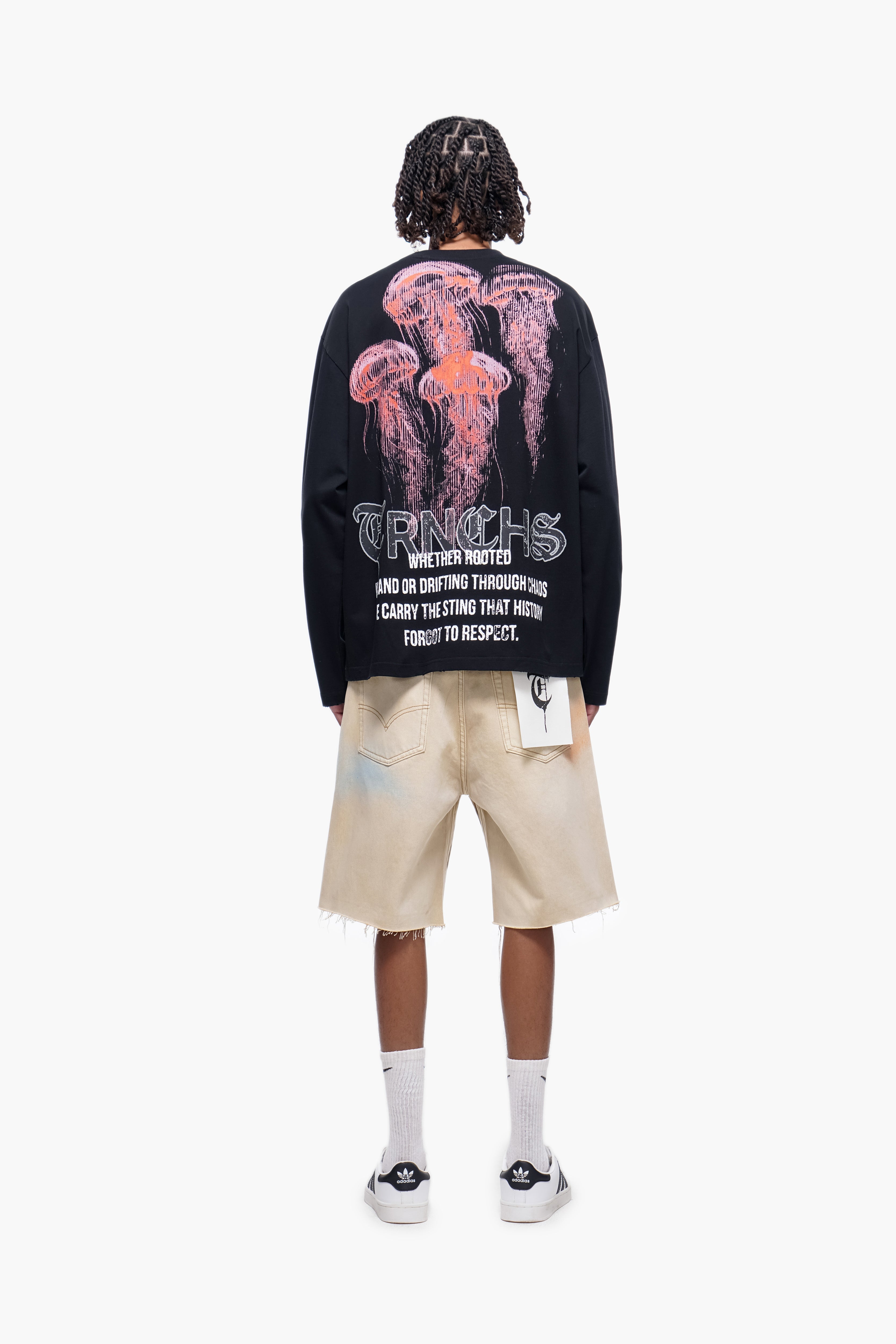 OPERATOR - Khaki Wash Denim Shorts