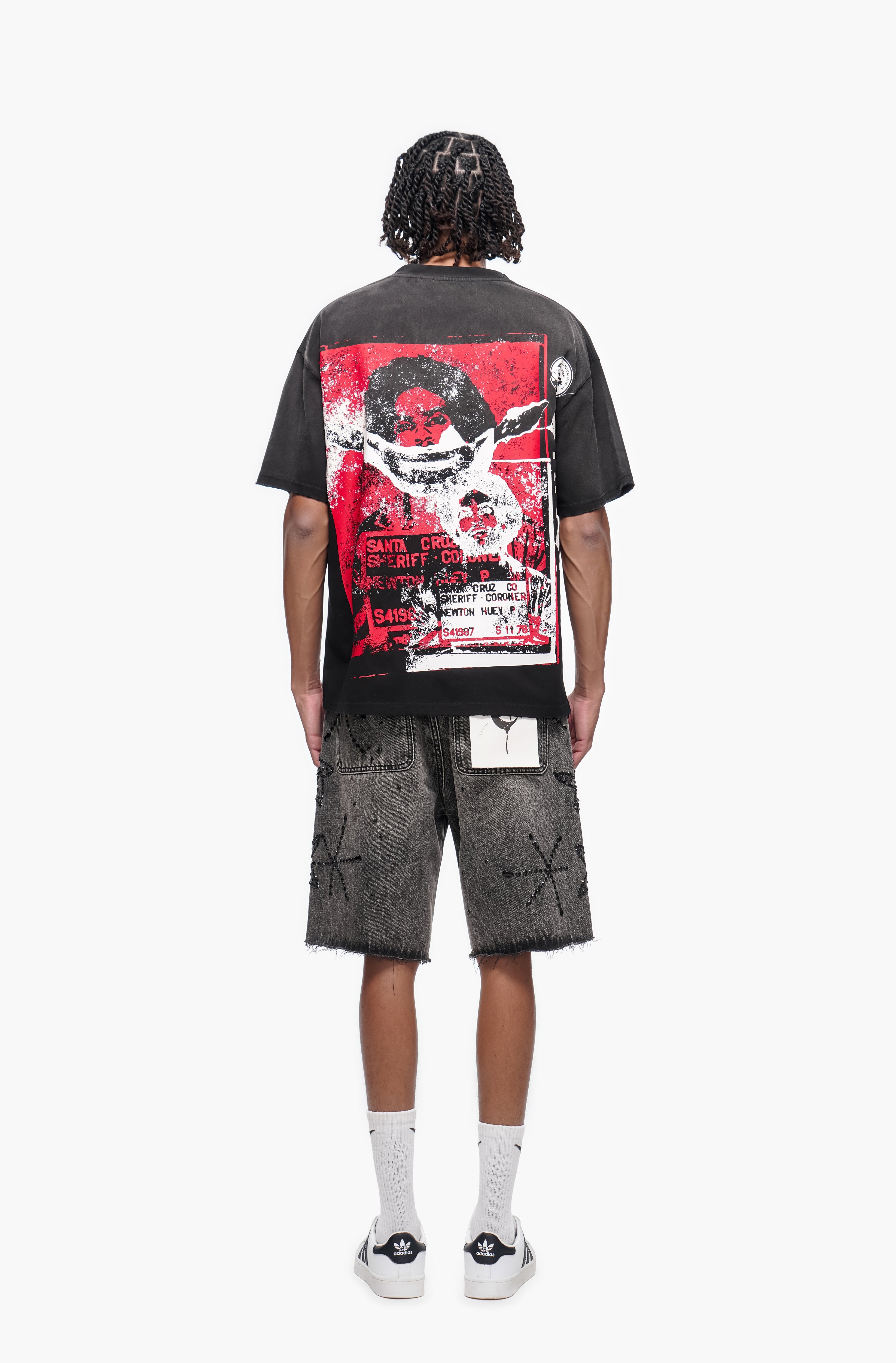 VENOM - Gray Wash Denim Shorts
