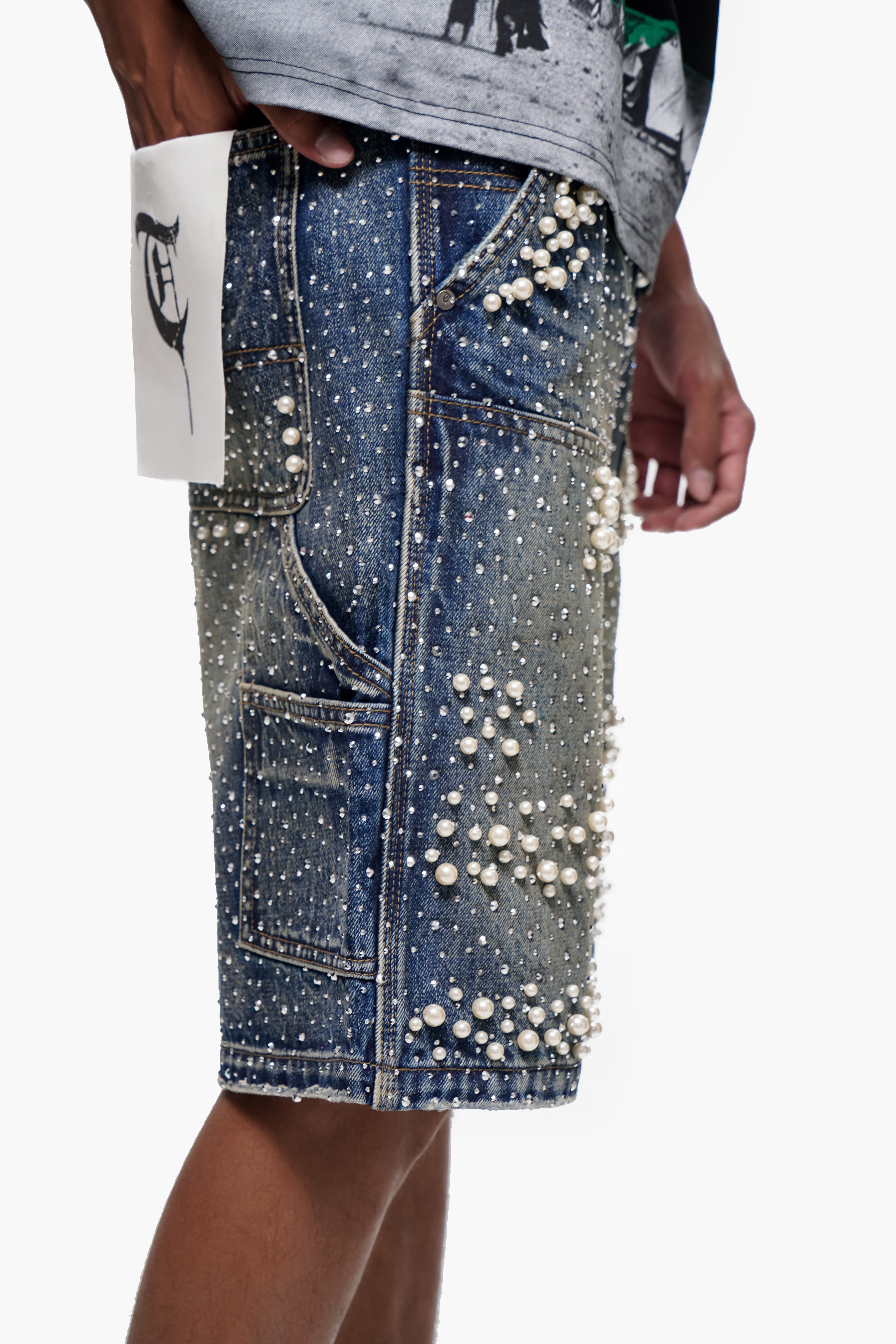 ARMOR - Dark Blue Wash Denim Shorts