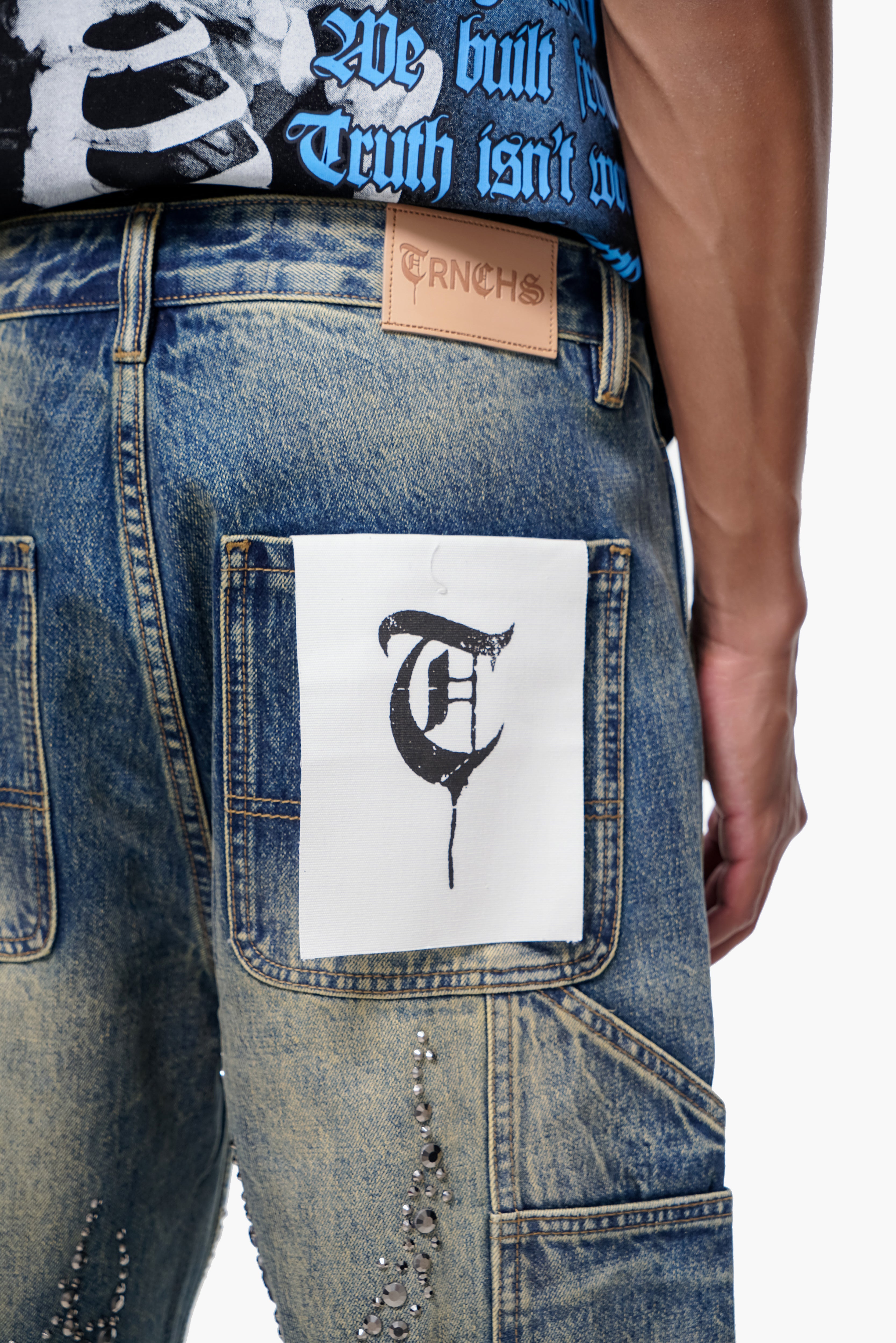 SHRAPNEL - Vintage Wash Denim Shorts