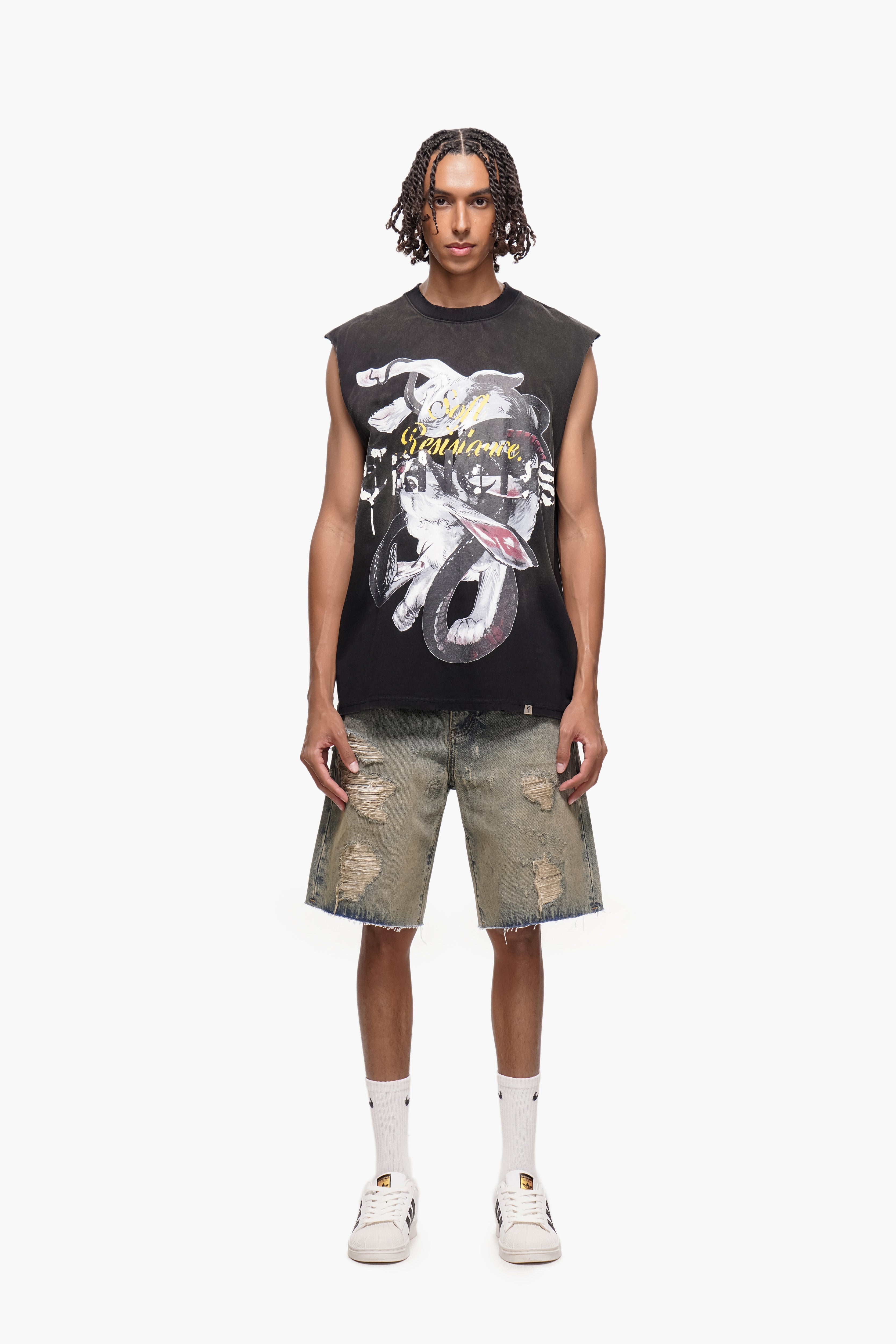 DISTRICT - Vintage Wash Denim Shorts