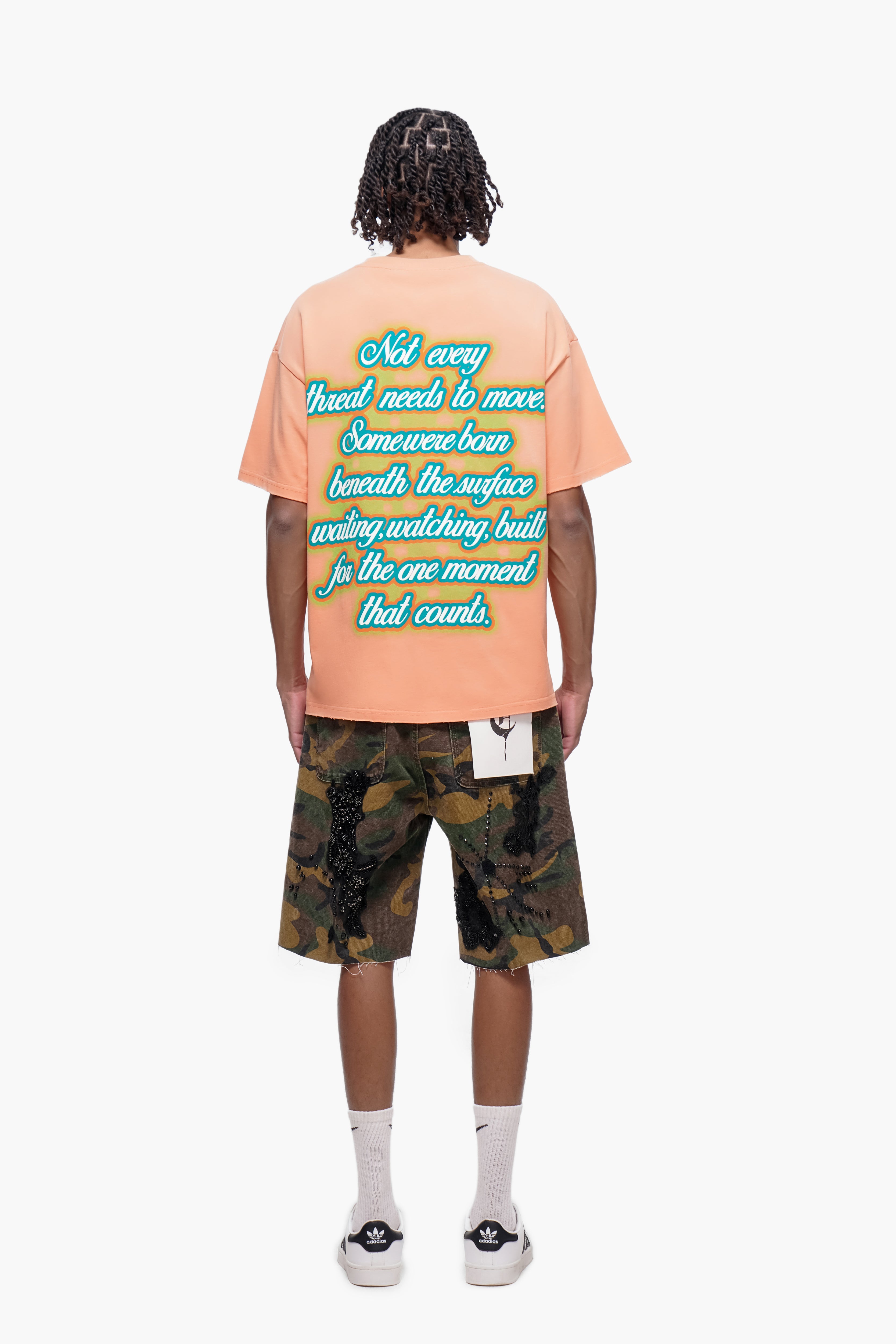 STITCHED - Camo Denim Shorts
