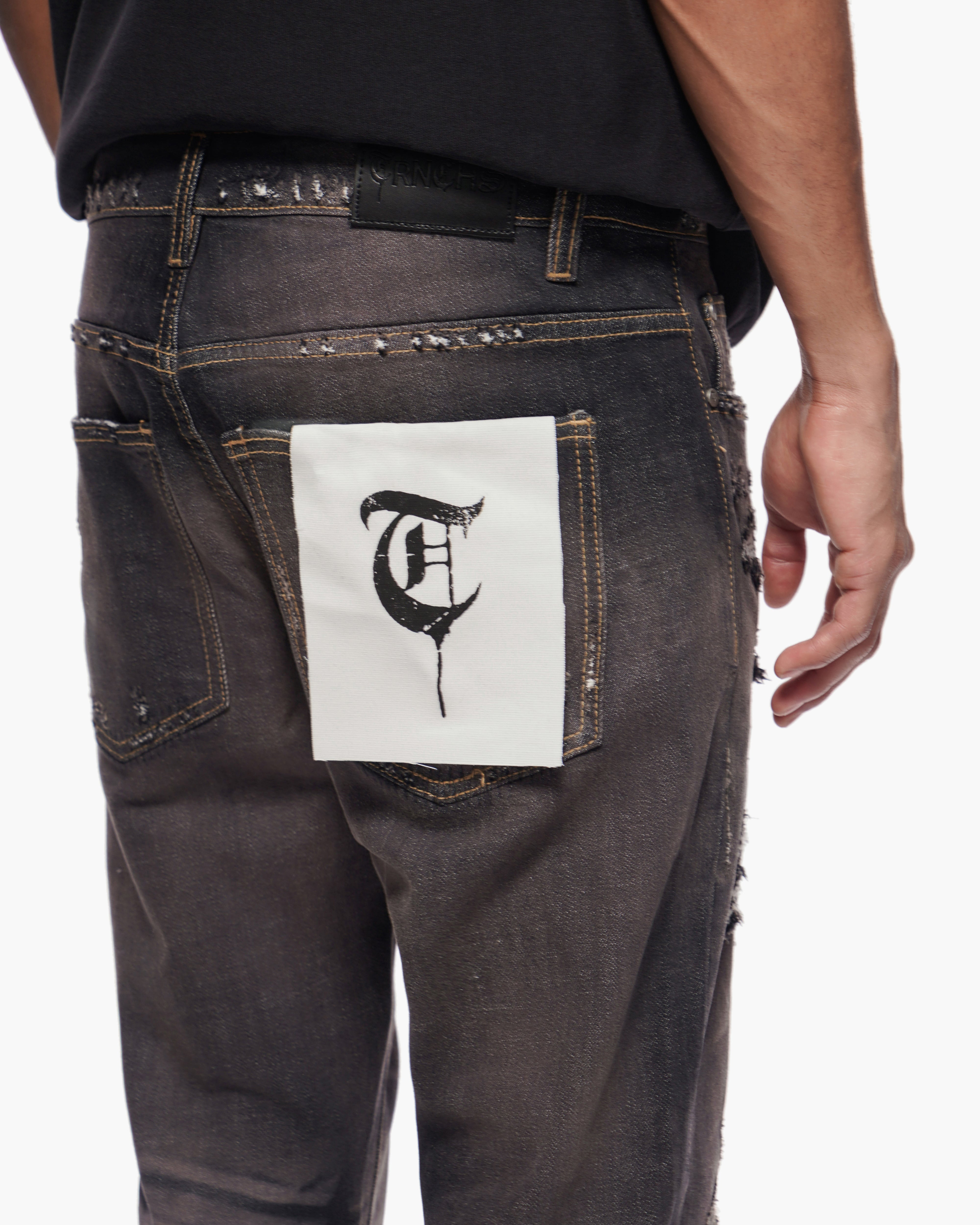 TYRANT -  Dark Blue Vintage wash Skinny Denim
